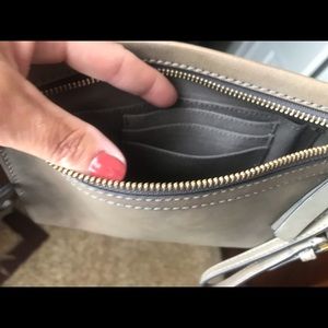 Frye wristlet with shoulder strap